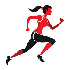 Female athlete running