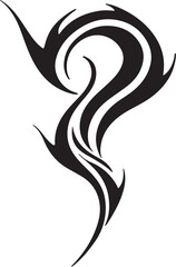 Obraz premium Tribal Tattoo Design with Abstract Flowing Patterns