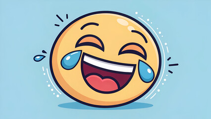 Fototapeta premium vector illustration of a face with a smile