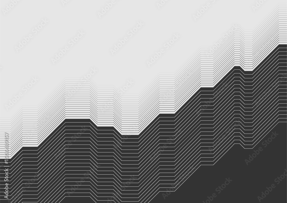 Poster high contrast black and white abstract minimal corporate design. vector geometric tech background