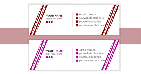 Modern and minimalist email signature ,email footer template,corporate email signature template design or business email signature with an author photo place modern and minimal layout.