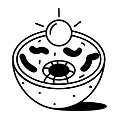 A sketchy style icon of endoplasmic reticulum
