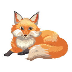 Fox Standing Still Illustration