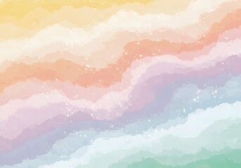 Pastel abstract illustration background reminiscent of melting ice cream, composed of various soft colors, ideal for summer designs, party invitations, creative branding.