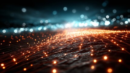 Abstract light wave background.Based on Generative AI