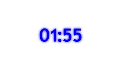 2 minute timer countdown animation, countdown timer one minute animation from 120 to 0 countdown Two minute countdown timer animation on transparent background with alpha channel.