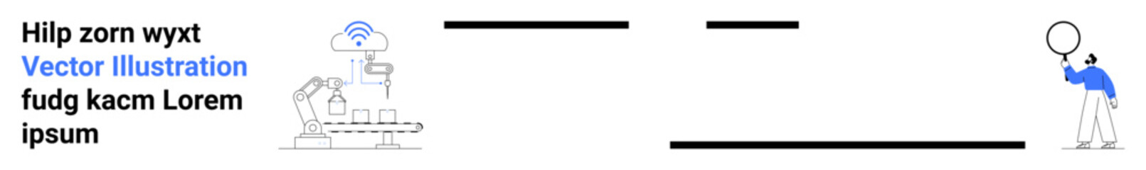 Robot conducting surgery on hospital bed alongside scientist examining details with magnifier. Ideal for healthcare, innovation, AI technology, research, robotics, medical education, simple landing