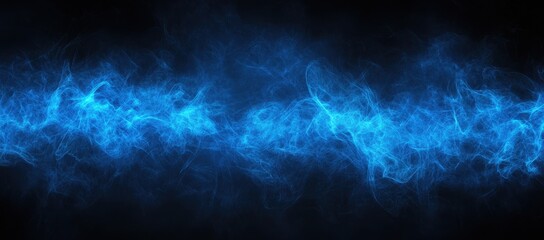 Obraz premium Abstract blue energy stream on black background
