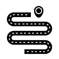 Fototapeta premium road solid icon