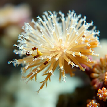 Colony crustacea mysida Mysis oculata close up, Mysidae family. Filter out small particles suspended in water. White sea