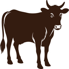 vector illustration of a cow