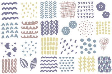 手描きの北欧風パターンイラスト集