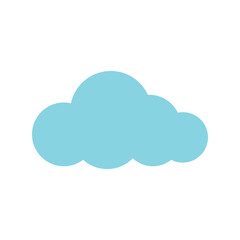 Cloud Sunny Weather Flat Icon Clipart Vector Illustration