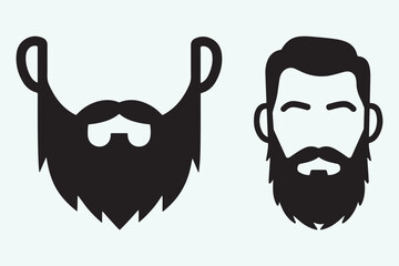 Stylish Beard Designs Vector Illustration.