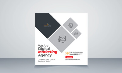 Creative modern business social media post design template