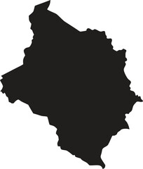 Bolivia black map silhouette vector style with white background