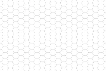 Honeycomb Hexagon Pattern – Simple Black Line Geometric Structure on White Background