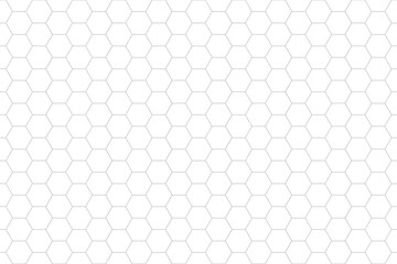 Hexagon Honeycomb Pattern – Simple Black Line Geometric Structure on Transparent Background