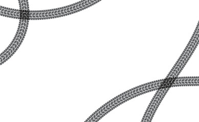 タイヤ痕のベクターイラスト背景フレーム素材 © KAZUOMI