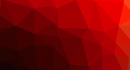 Vibrant Red Polygonal Abstract Background with Geometric Design