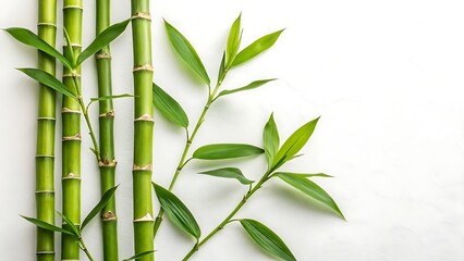 bamboo on white background