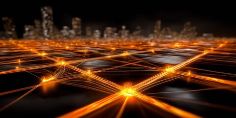 Network digital technology background, ai data 01 computer code binary, connection of internet of things, 3d illustration background, future of deep learning, grid area ofserver online