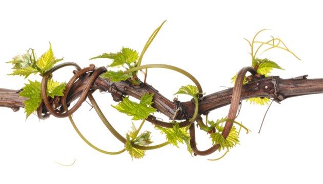 Intricate vine design with leaves
