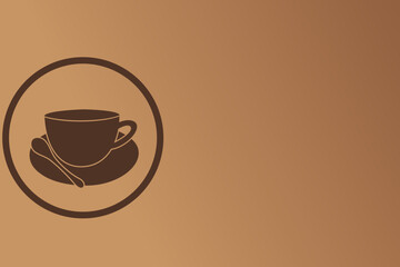 Coffee icon background, Delicious coffee in circle.vector illustration
