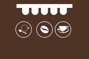 Coffee icon background, Delicious coffee in circle.vector illustration