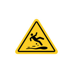 Wet floor, slippery caution, danger warning, hazard sign, safety symbol, workplace safety, fall prevention, accident risk, facility alert, industrial cleaning, janitor zone for workplace safety