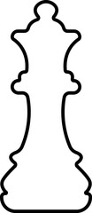 Chess icon in line. isolated on transparent background