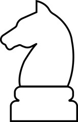Chess icon in line. isolated on transparent background