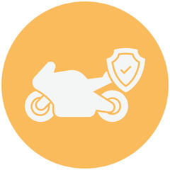 Motorbike insurance :Vector Icon which can easily modify or edit