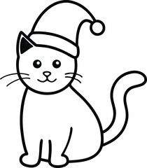 christmas cat with hat (3).eps
