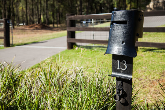 Black Ned Kelly bushranger helmet mailbox