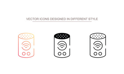 Smart Voice Assistant icon design with white background stock illustration