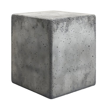 Lightweight Concrete Block Isolated Construction Material Grey Texture