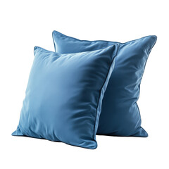 Blue pillows placed on a white background for modern home decor inspiration, blue pillows isolated on isolated on white background