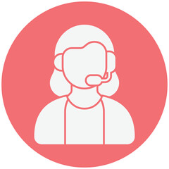 customer assistant :Vector Icon which can easily modify or edit
