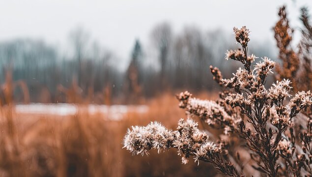 Winter's frosted flora