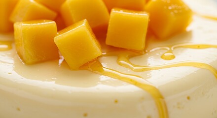 Creamy Mango Panna Cotta with Honey Drizzle