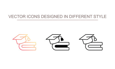 Quality Education icon design with white background stock illustration