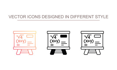 Math Tutorial icon design with white background stock illustration