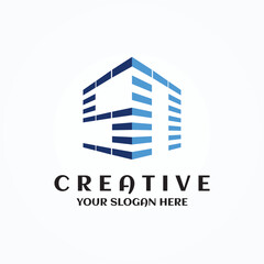 Hexagon sn house monogram logo for real estate emblem, property, construction business identity. box shaped home. Letter s n typography luxury design vector brand template
