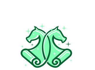 green dragon on a white background