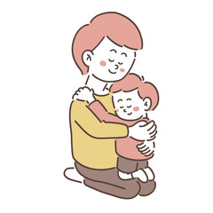 ママとこどものだっこ