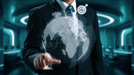 Business person master global marketing and finance with insights. Navigate the complexities of global markets, enhancing strategies and marketing reach. Success in global finance and marketing UUID - Powered by Adobe