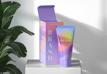 Cosmetic Cream Tube Packaging Mockup