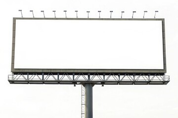 Fototapeta premium Empty Billboard Ready for Advertisement in Urban Environment