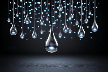 A digital pattern of rainfall animating over a transparent interface